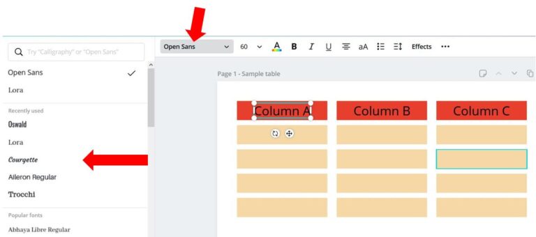 How To Create A Simple Table In Canva Sharon s Tutorials