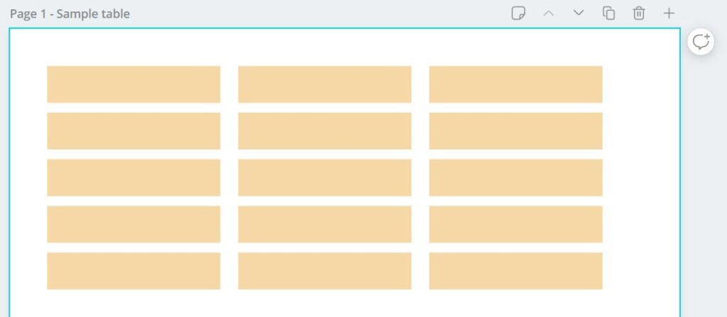 blank table cells