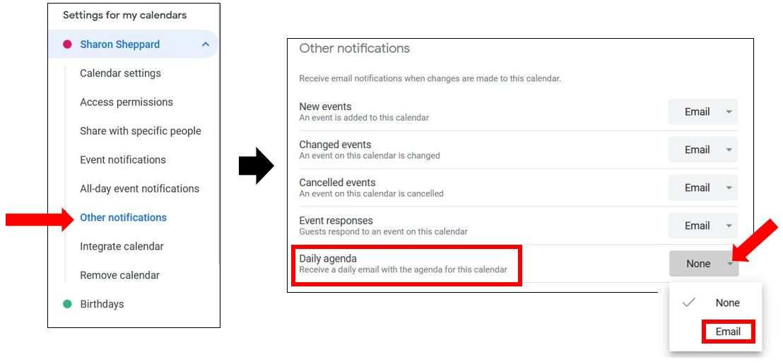 How to get your Google Calendar agenda emailed to you daily Sharon #39 s